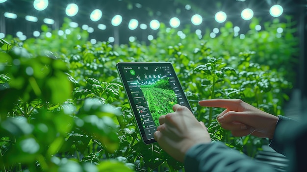 Photo a person using a tablet with the screen on it that says  the word  on it