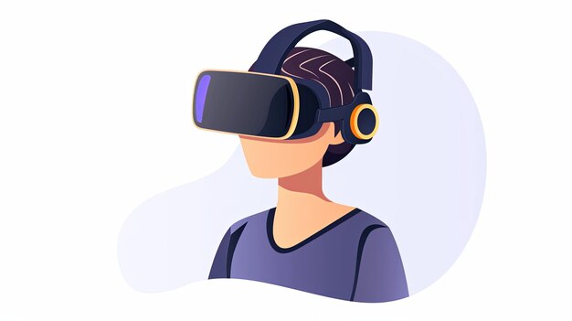 Photo a person using vr and ar googles