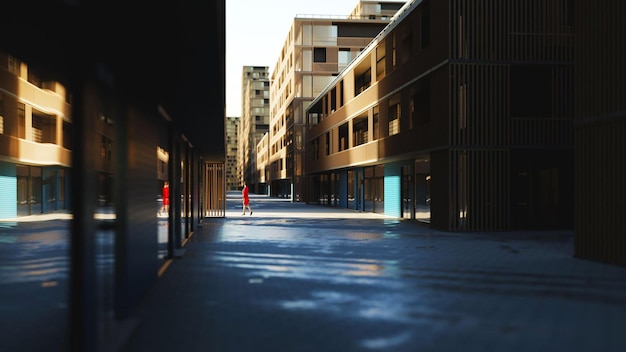 A person walking in an empty street with a sign that says'i'm not a girl '