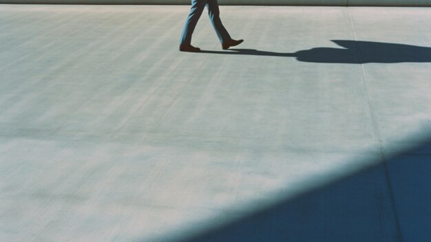 Photo a person walking on a sidewalk with a sign that says  the word  on it