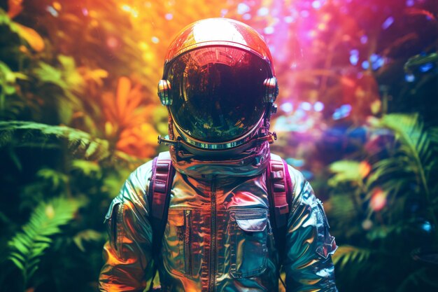 Photo a person wearing a space suit