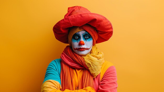 Photo person wearing vibrant halloween costume