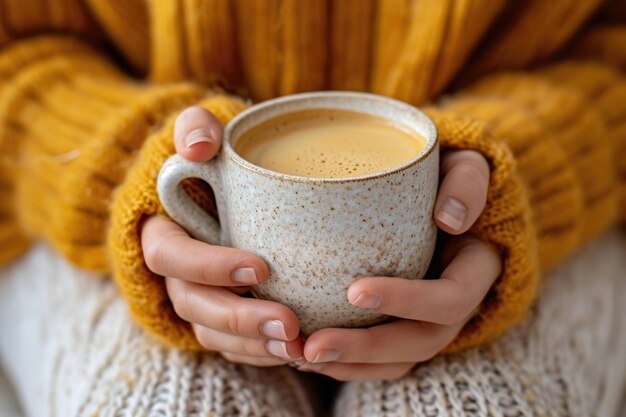 Photo person with coffee cup