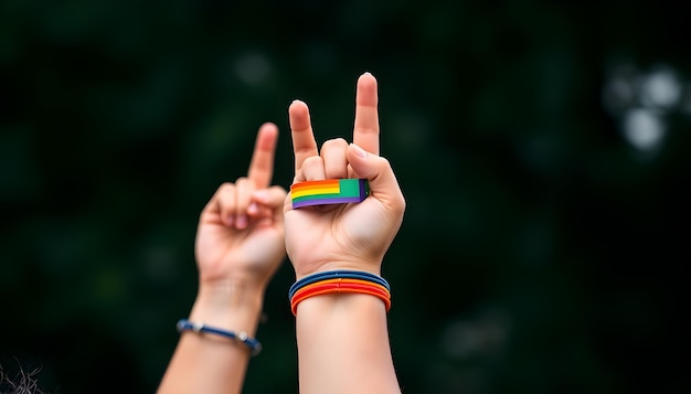 Photo a person with the word rock on their fingers