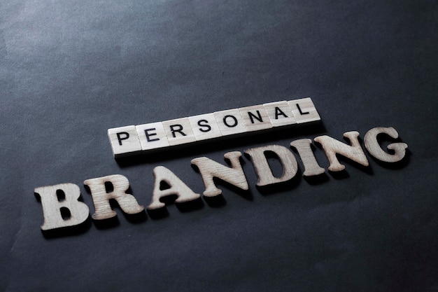 Personal Branding Words Typography Concept