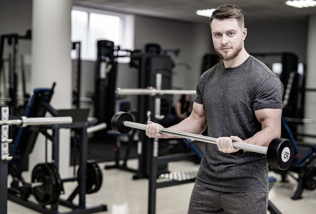 Personal fitness instructor at the gym