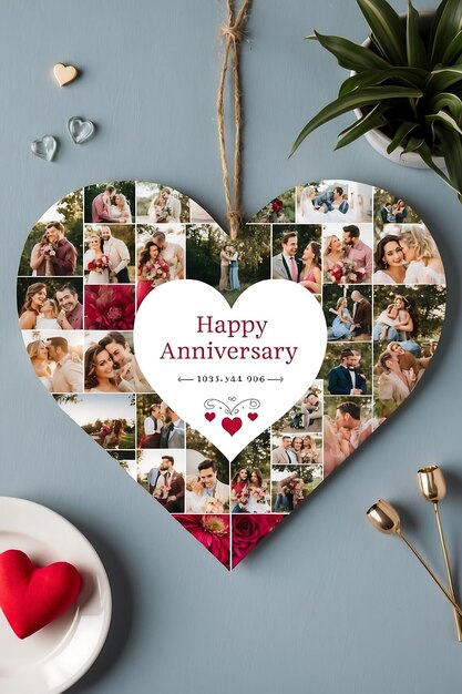 Photo personalized happy anniversary design for unique celebrations