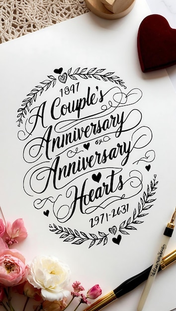 Photo personalized happy anniversary design for unique celebrations