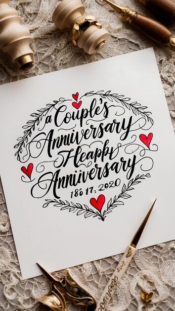 Photo personalized happy anniversary design for unique celebrations