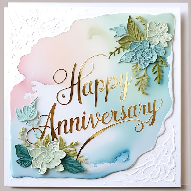 Photo personalized happy anniversary design for unique celebrations