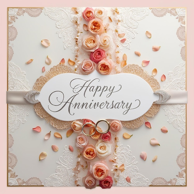 Photo personalized happy anniversary design for unique celebrations