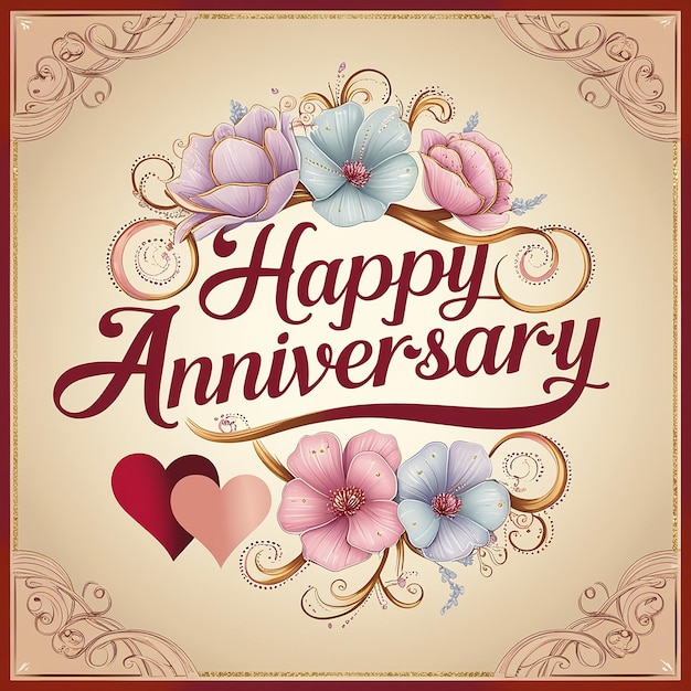 Personalized Happy Anniversary Design for Unique Celebrations