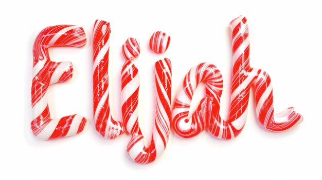 Personalized postcard perfect for decor created in Candy Cane Typography