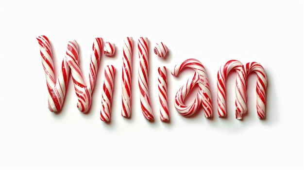 Personalized postcard perfect for decor created in Candy Cane Typography