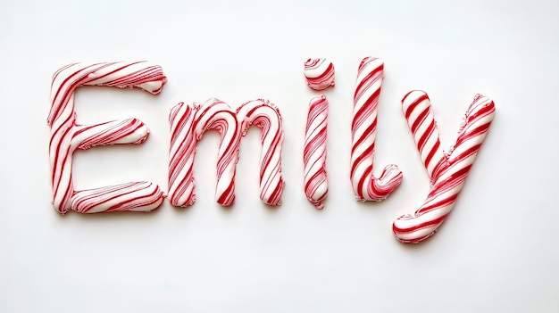 Personalized postcard perfect for decor created in Candy Cane Typography