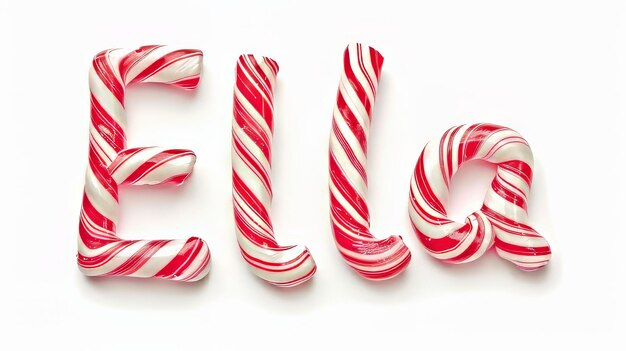 Personalized postcard perfect for decor created in Candy Cane Typography