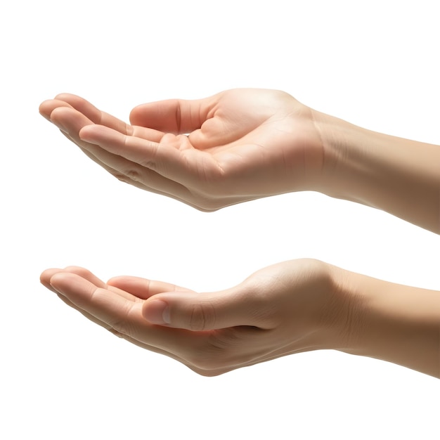 a persons hand with a white background and the word  s  on it