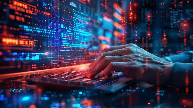 a persons hands using a mouse and keyboard