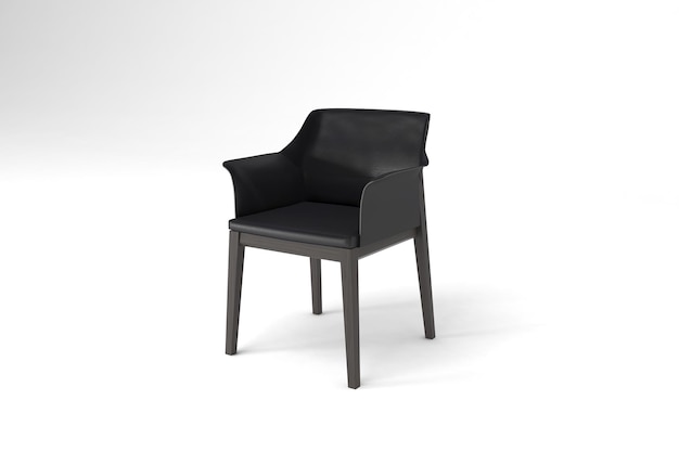 Perspective View chair isolated on white background3D Rendering