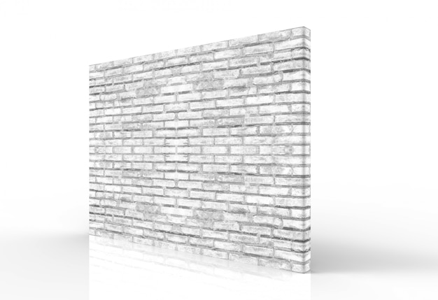 Photo perspective view of textured brick block wall with clipping path