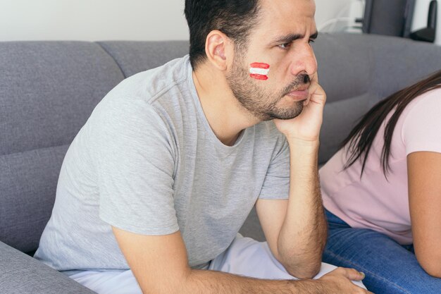 Peru fan watching a home game