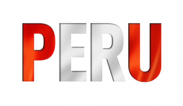 Peruvian flag text font