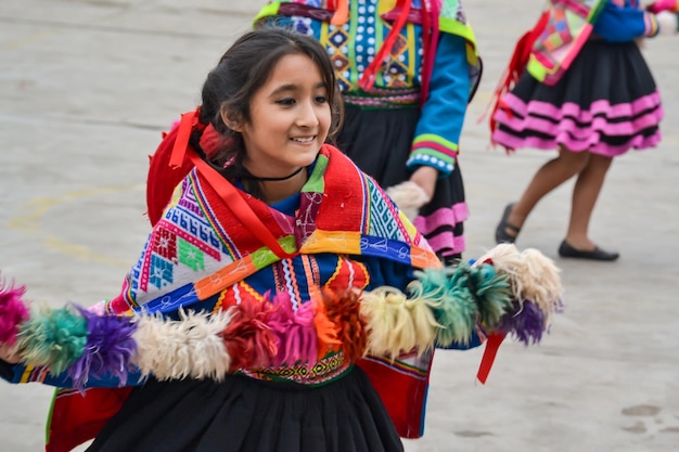 Peruvian traditional dance - Valicha. Huayno of Cusco origin - Peru.