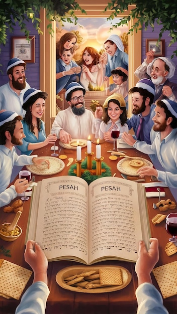 Pesah celebration concept jewish Passover holiday