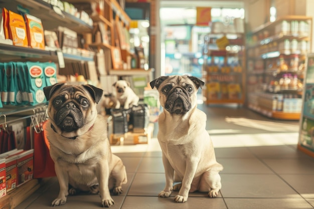 Photo petfriendly stores allowing dogs while shopping