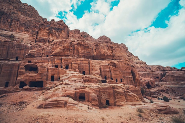 Petra an ancient city the capital of the EdomitesEdomae later the capital of the Nabataean Kingdom UNESCO world heritage site Lost city in the mountains The famous landmark of Jordan