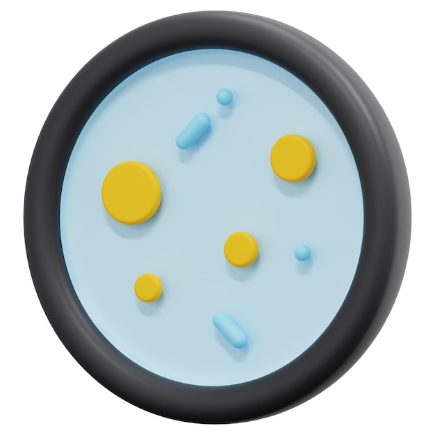 petri 3d render icon illustration