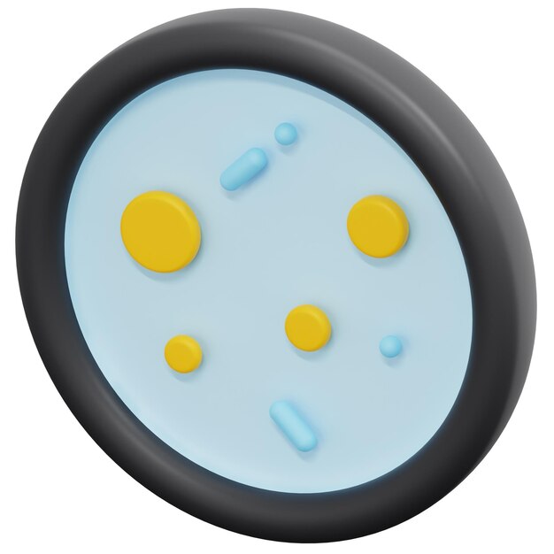 petri 3d render icon illustration