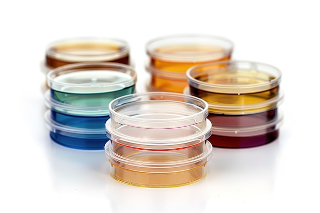 Photo petri dishes isolated in transparent background