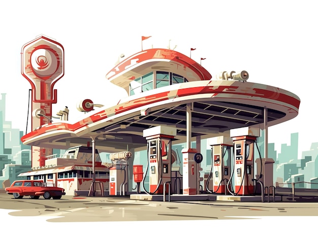 petrol station vector design gas station isolated