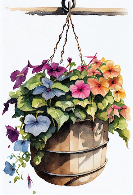 Petunia Hanging on a pot