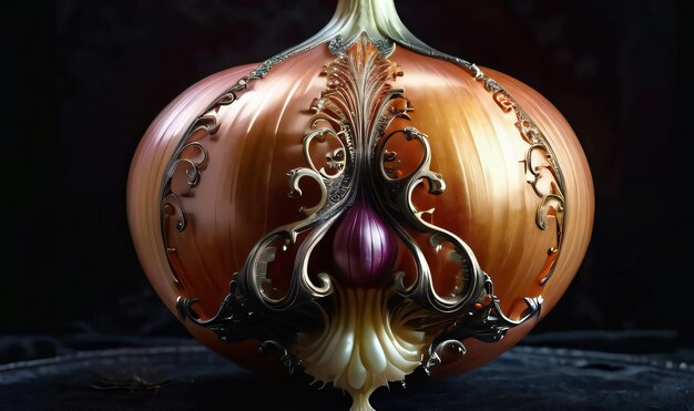 Photo phantom onion ultra detailed hyperrealism epic baroque opulent majestic