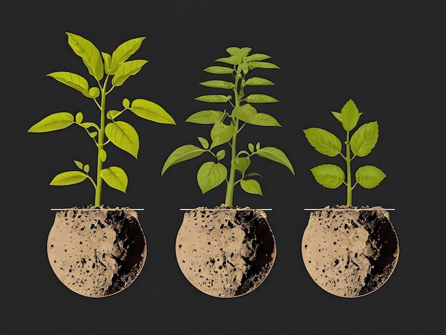 Photo phases plant growth infographic