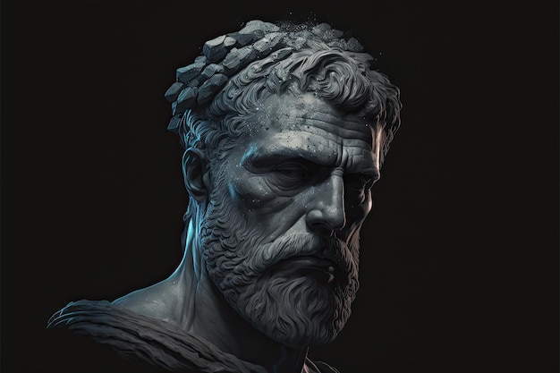 Philosopher Statue By Generative AI