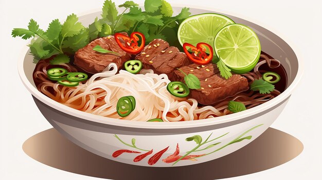 Pho Vietnam Isolated on Transparent Background