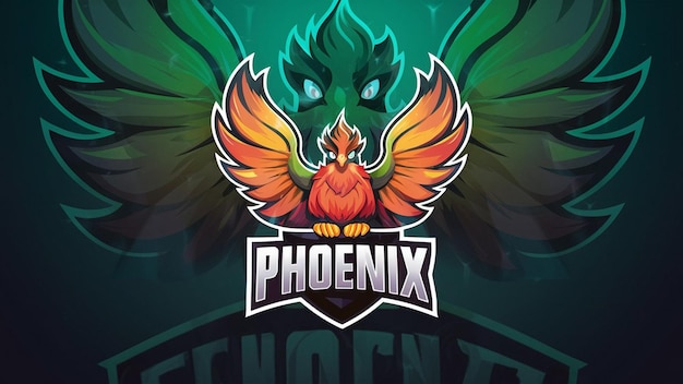 phoenix logo for gaming mascot style photo