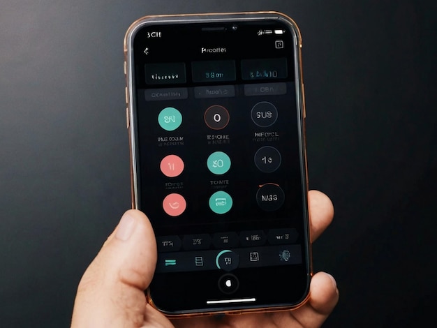 Phone call screen interface illustration AI Generative