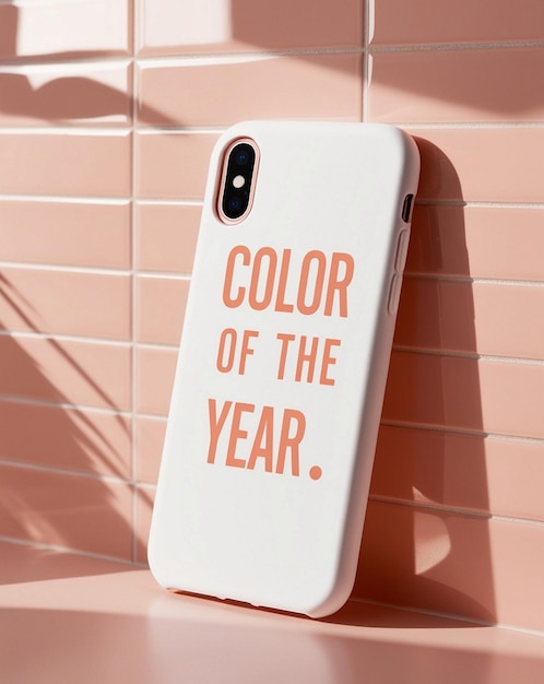 Photo a phone case with a white case that says color of the year of the year