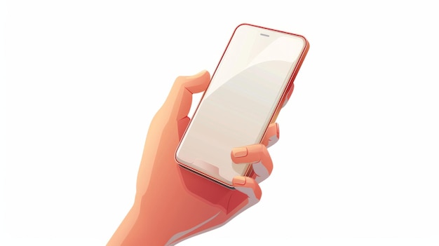 Phone in hand Hand holding smartphone Realistic 3d design In cartoon style Icon isolated on white background Vector illustration ar 169 Job ID 1fcc976dc84545ae81f60c3d00d4d53a