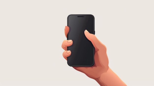 Phone in hand Hand holding smartphone Realistic 3d design In cartoon style Icon isolated on white background Vector illustration ar 169 Job ID 1fcc976dc84545ae81f60c3d00d4d53a