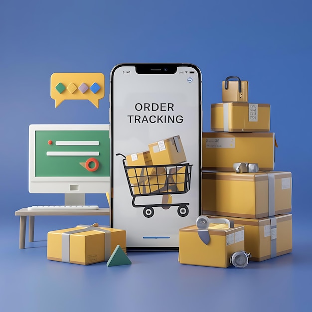 a phone is next to a display of boxes and a box of boxes