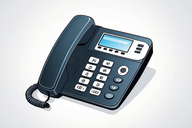 phone simple clip art vector illustration