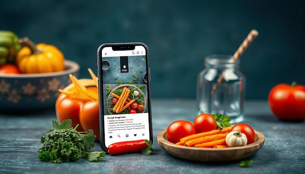 a phone that has the word quot veggies quot on it