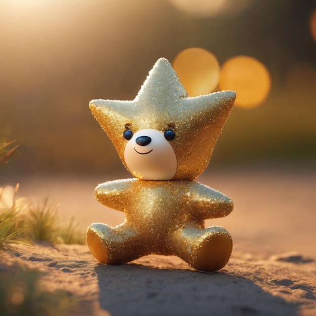 photo of a 3d cute star