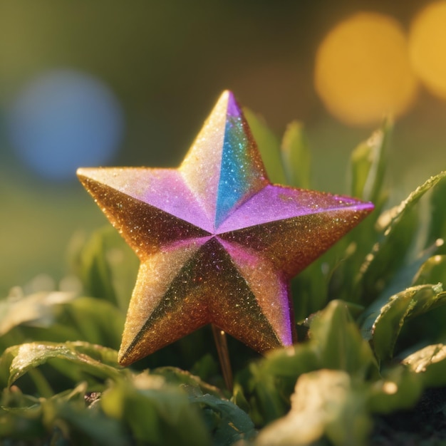 photo of a 3d cute star