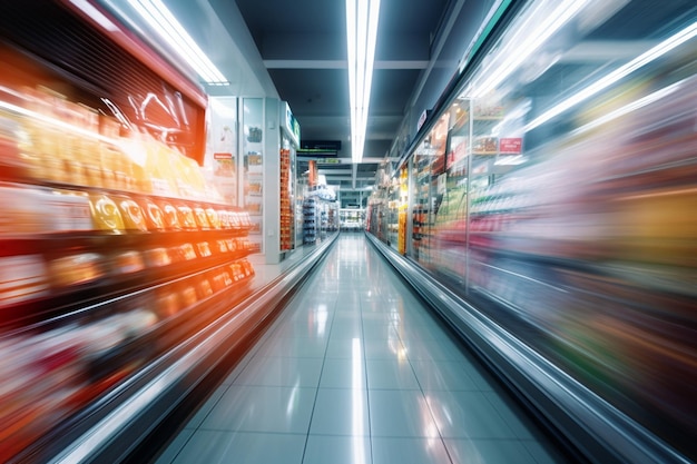 photo abstract blur in supermarket